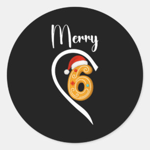 Womens Merry Christmas 67 Meme Gingerbread Couple Classic Round Sticker