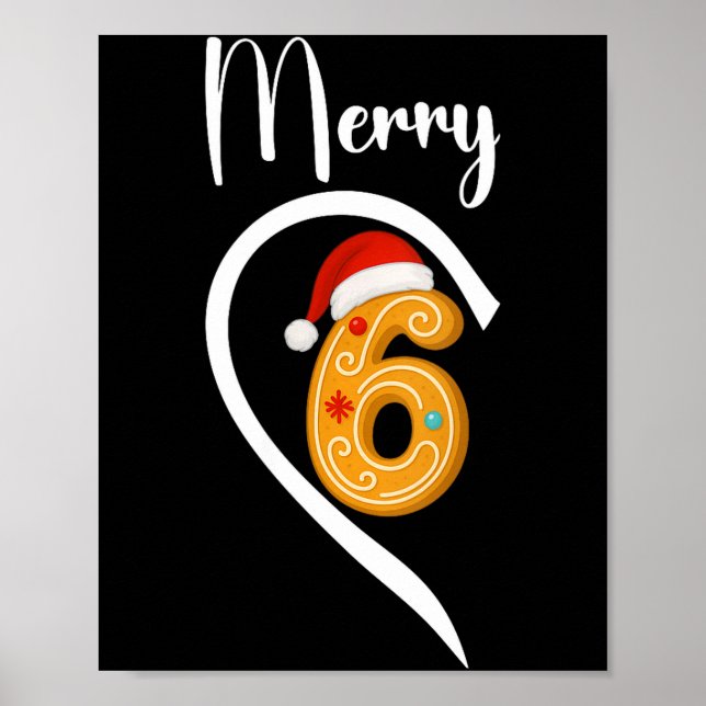 Womens Merry Christmas 67 Meme Gingerbread Couple  Poster (Front)