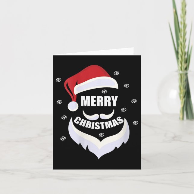 Womens Merry Christmas -fun Santa Claus Father Xma Card (Front)