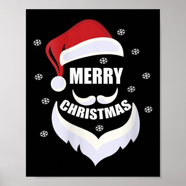 Womens Merry Christmas -fun Santa Claus Father Xma Poster (Front)