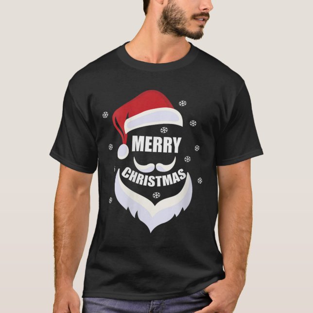 Womens Merry Christmas -fun Santa Claus Father Xma T-Shirt (Front)