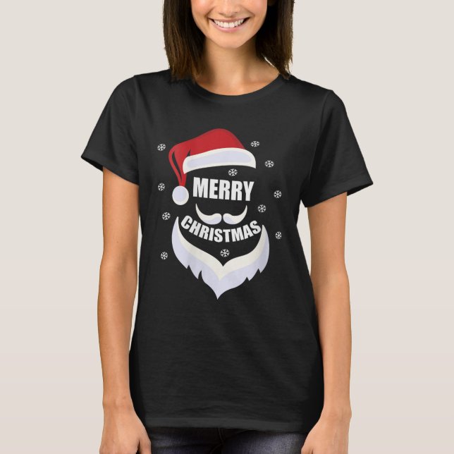 Womens Merry Christmas -fun Santa Claus Father Xma T-Shirt (Front)