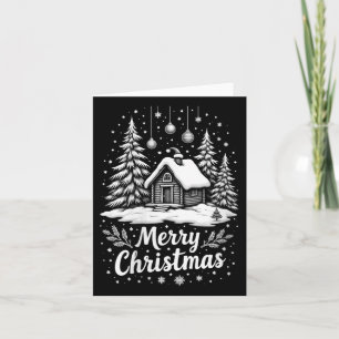 Womens Merry Christmas House Cute Matching Family Card