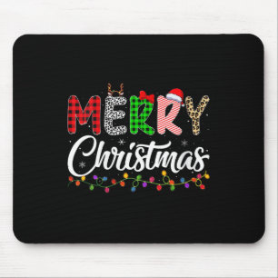 Womens Merry Christmas Lights Santa Family Xmas Pa Mouse Mat