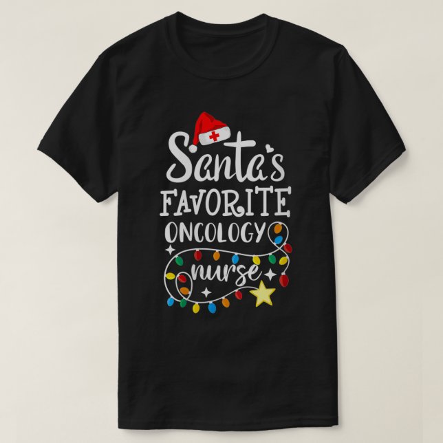 Womens Merry Christmas Nurse Crew Santa's Favourit T-Shirt (Design Front)