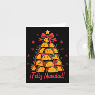 Womens Merry Christmas Tacos Tree Feliz Navidad Me Card
