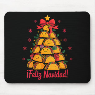 Womens Merry Christmas Tacos Tree Feliz Navidad Me Mouse Mat