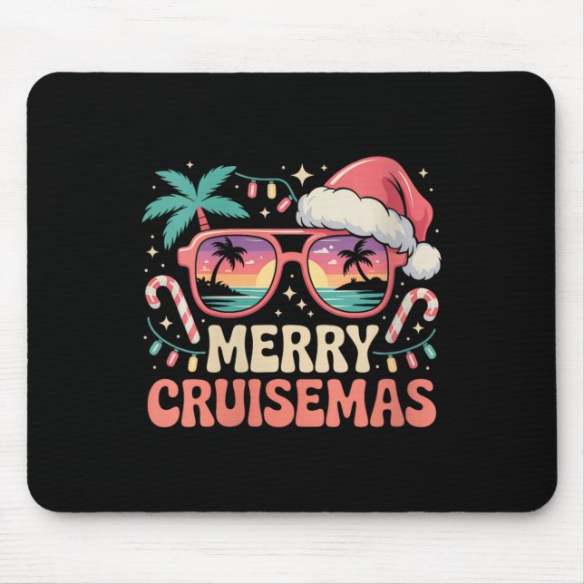 Womens Merry Cruisemas 2025 2026 Christmas Santa R Mouse Mat (Front)
