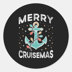 Womens Merry Cruisemas Cruise Mas Matching Family  Classic Round Sticker