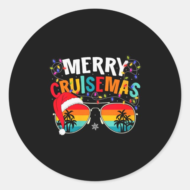 Womens Merry Cruisemas Cruise Ship Cruising Vacati Classic Round Sticker (Front)
