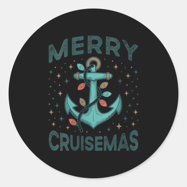 Womens Merry Cruisemas Matching Family Cruise Chri Classic Round Sticker (Front)