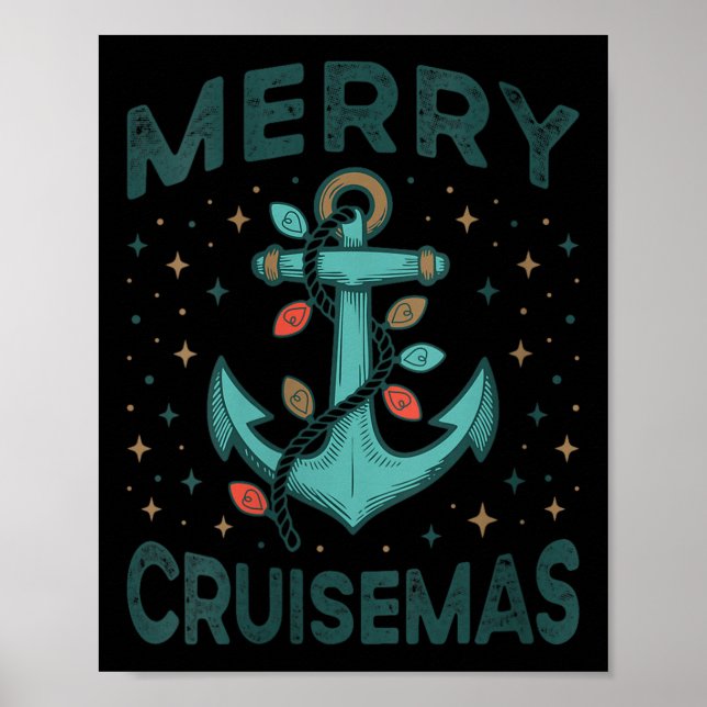 Womens Merry Cruisemas Matching Family Cruise Chri Poster (Front)