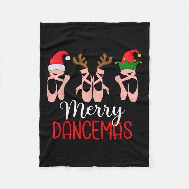 Womens Merry Dancemas Ballet Dancer Teacher Christ Fleece Blanket (Front)