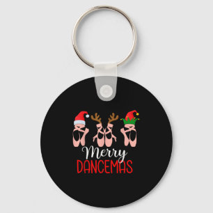 Womens Merry Dancemas Ballet Dancer Teacher Christ Key Ring