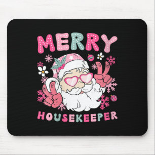 Womens Merry Housekeeper Christmas Housekeeping Xm Mouse Mat