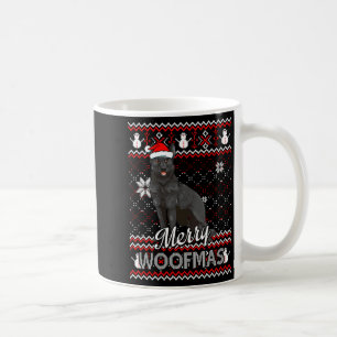 Womens Merry Woofmas Black German Shepherd Dog San Coffee Mug