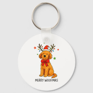 Womens Merry Woofmas Goldendoodle Dog Christmas An Key Ring