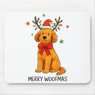 Womens Merry Woofmas Goldendoodle Dog Christmas An Mouse Mat