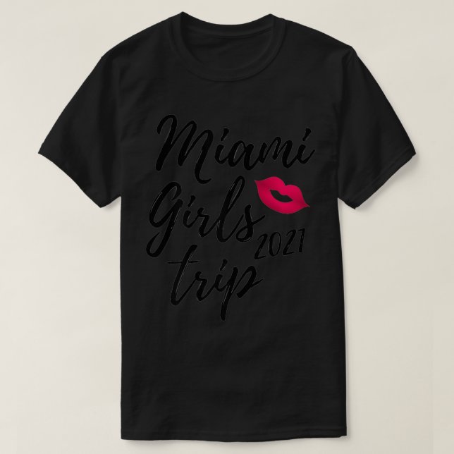 Womens Miami Girls Trip 2021 Bachelorette Vacation T-Shirt (Design Front)