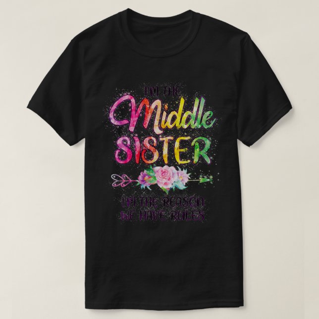 Womens Middle Sister  Funny I Am Reason We Have Ru T-Shirt (Design Front)