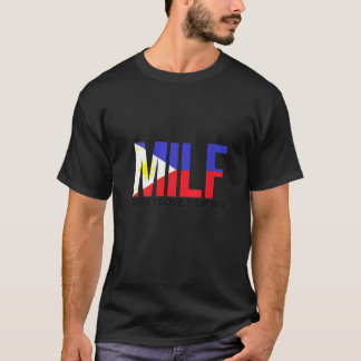 Womens MILF Man I Love Filipino Funny Adult Philip T-Shirt