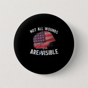 Womens Military Veteran Post Traumatic Ptsd Mental 6 Cm Round Badge