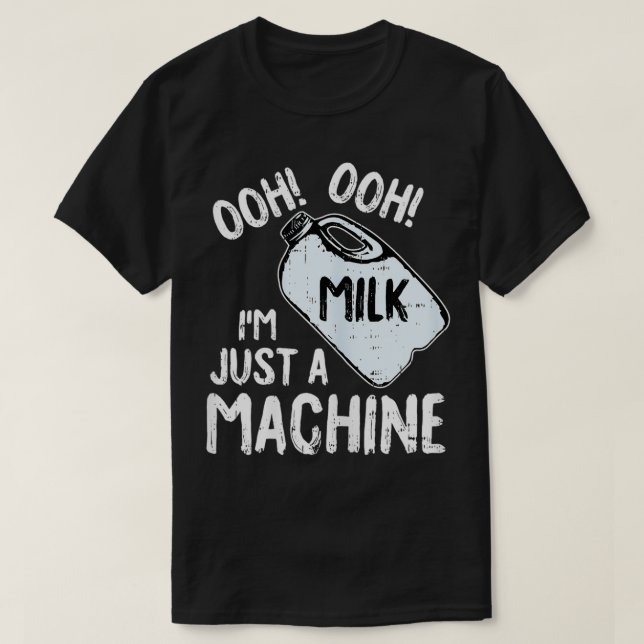 Womens Milk Machine Breastfeeding Funny Motherhood T-Shirt (Design Front)