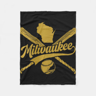 Womens Milwaukee Baseball Fan V-neck  Fleece Blanket