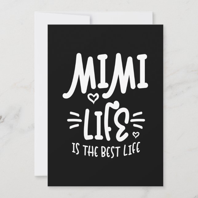 Womens Mimi Life Is The Best Life Thanksgiving Thank You Card (Front)
