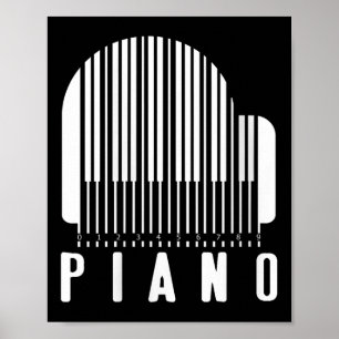 Womens Minimalist Ano Barcode Style Music Lover Hu Poster