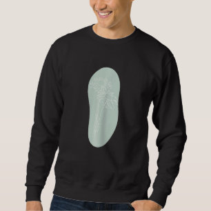Womens Minimalistic Boho Daisy Line Abstract Paste Sweatshirt