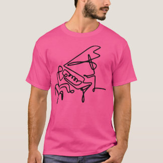 Womens Minimalistic Piano T-Shirt
