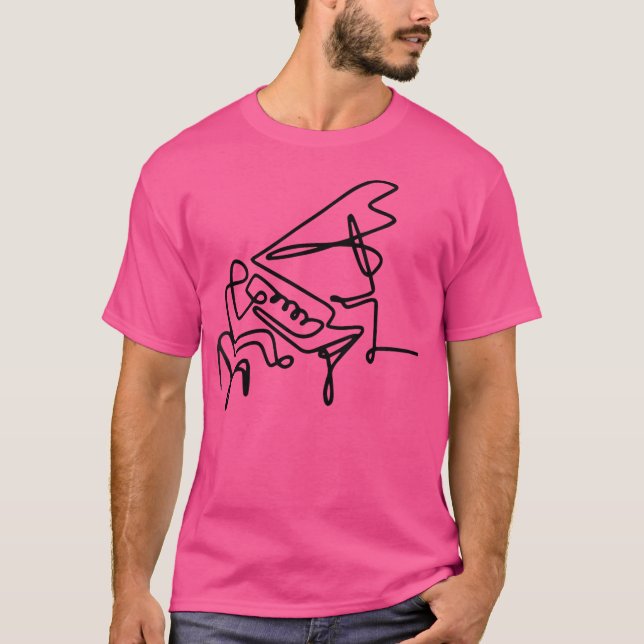 Womens Minimalistic Piano T-Shirt (Front)