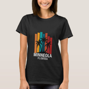 Womens Minneola Florida Palm Tree Retro Vacation M T-Shirt