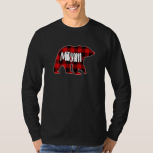 Womens Mirjam Bear Custom Red Buffalo Plaid Christ T-Shirt