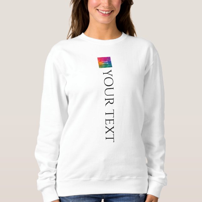 Womens Modern Elegant Front & Back Print Template Sweatshirt (Front)
