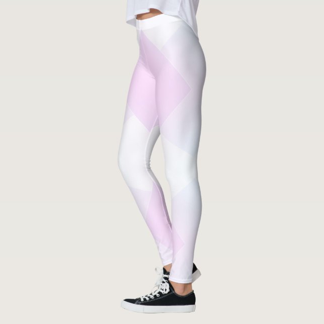 Women's Modern Leggings Pink Blue Purple White (Left)