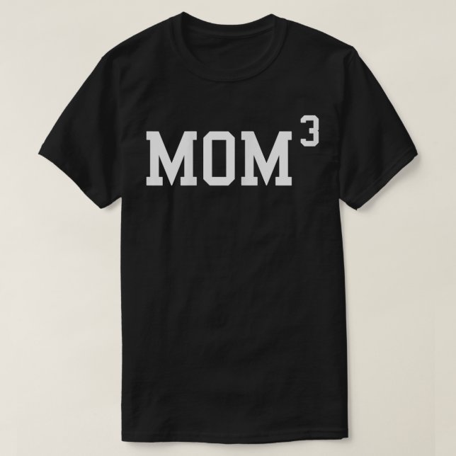 Womens Mom3   Funny Mum Of 3 Gift Tee  (Design Front)