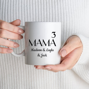 Womens Mom3 Mum Cubed Mother of Three Mama of 3 Mug