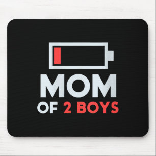 Womens mom of 2 boys gift from son mothers day mouse mat