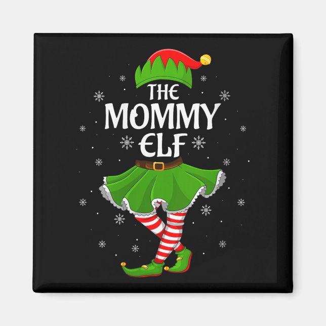 Womens Mommy Elf Christmas Family Girls Women Elf  Magnet (Front)