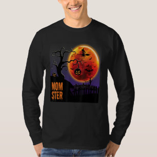 Womens Momster Halloween Mum Ster Mad Moms Mother T-Shirt