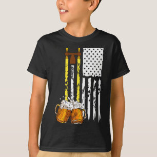 Womens Monday To Friday Usa Flag Beer Drinking Fun T-Shirt