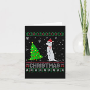 Womens Mongoose Xmas Tree Lighting Ugly Christmas Card