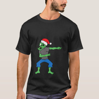 Womens Monster Zombie Dabbing Dab Dancing Hallowee T-Shirt