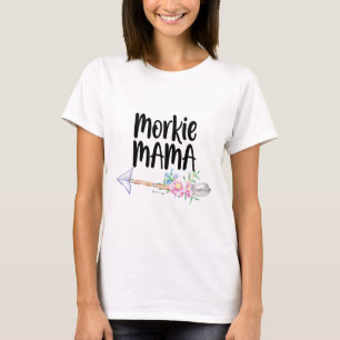 Womens Morkie Mama Cute Dog Lover Mum Yorkshire Te T-Shirt