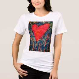 Women's Mosaic Heart t-shirt Tri-Blend Shirt
