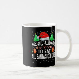 Womens Most Likely To Eat All Santa's Cookies Chri Coffee Mug
