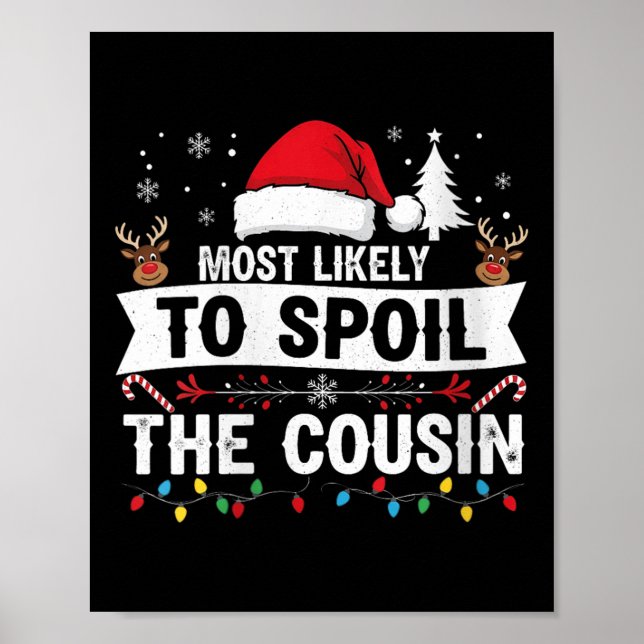Womens Most Likely To Sil The Cousin Christmas Par Poster (Front)