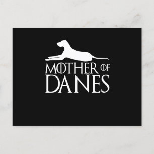 Womens Mother of Danes funny t-shirt, funny Great Announcement Postcard